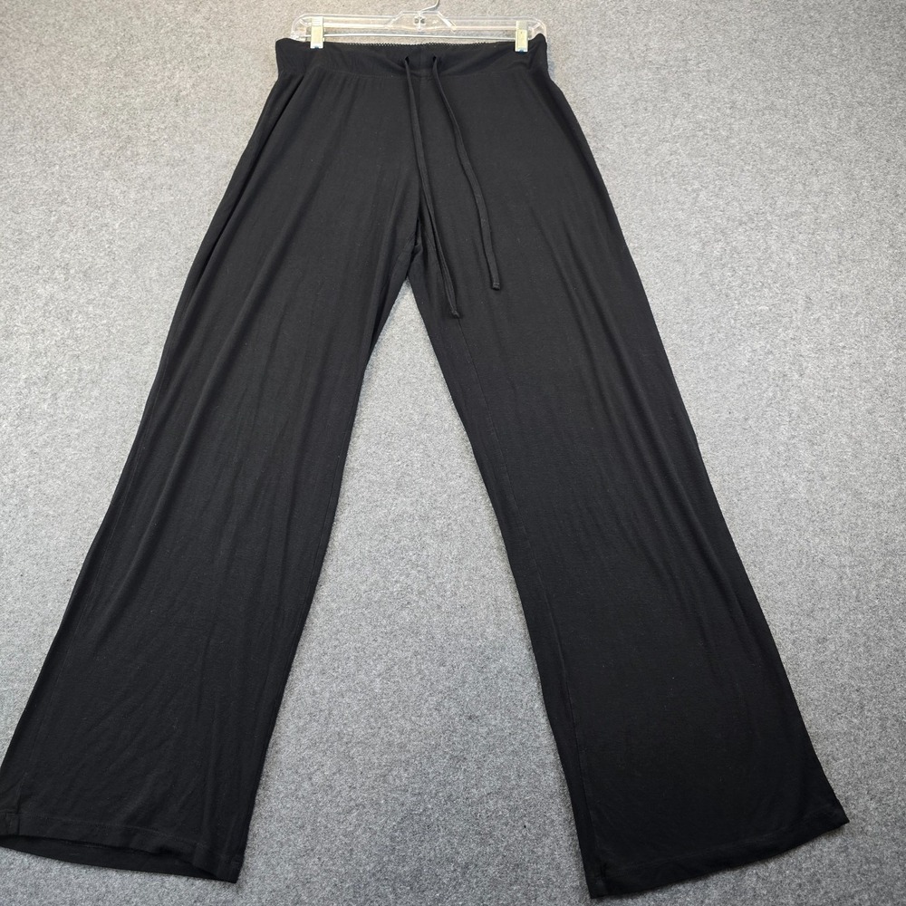 Cynthia Rowley Pajama Pants Womens Medium Black Elastic Waist Casual Sleepwear